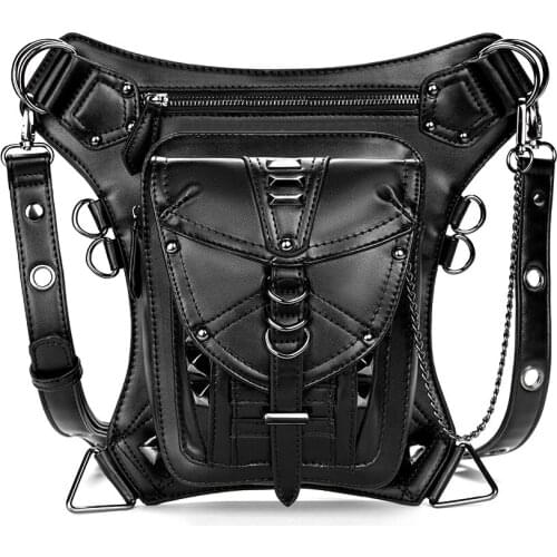 Fashion Thick Leather Mens Shoulder Messenger Bag Male Waist Bag Crossbody Bags For Men Chest Pack PU Leather Unisex Sling Bags