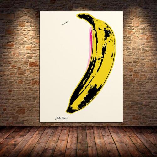 Andy Warhol "banana" Pop Decoration Canvas Painting Posters and Prints Wall Art Pictures for Living Room Cuadros Decor Unframed