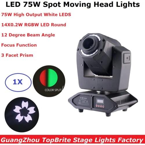 New 75W White LED Beam Spot Moving Head Lights With Focus Function DMX 19/16 Channels Professional DMX Dj Stage Disco Lights