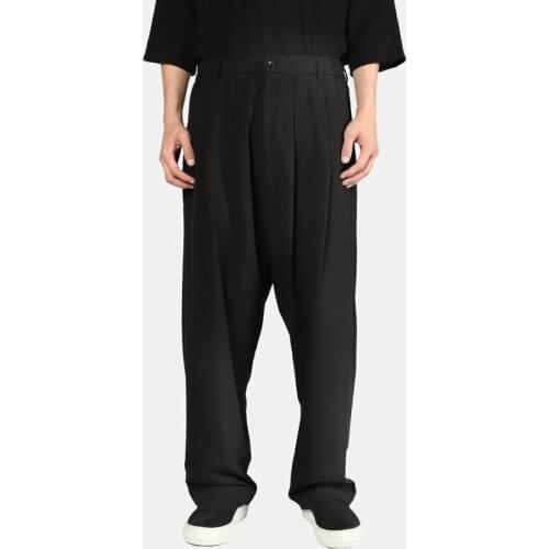 New 2020 Mens Clothing Hair Stylist Catwalk Minimalist Low crotch master Pants Plus Size Singer Costumes