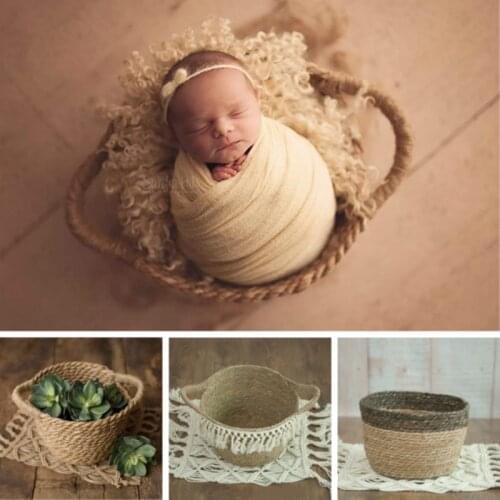 Newborn Photography Props Weaving Baskets Baby Posing Props Creative Basket Natuaral Props Photo Studio Infant Shoot Accessories