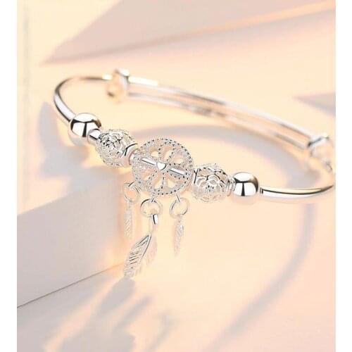 Bell Mesh Bracelet Push-pull Bracelet Cold Wind Gift Temperament Silver Bracelet