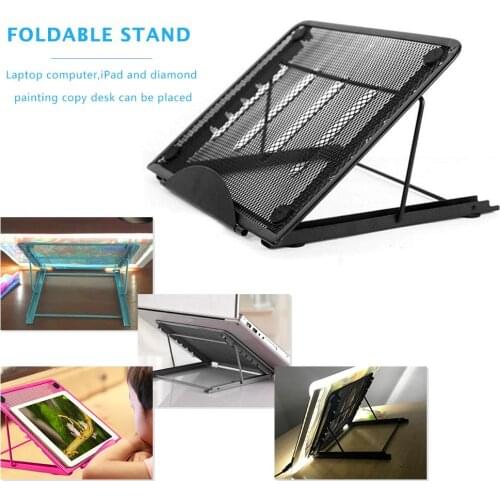 Foldable Stand for Diamond Painting Light Pad Holder Copy Platform Bracket Base Diamond Embroidery Cross Stitch Metal Tools