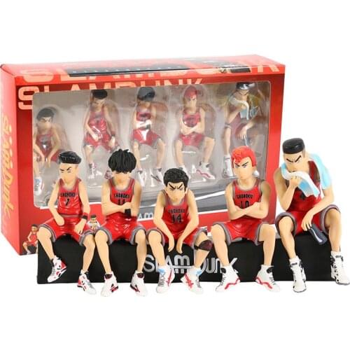 Slam Dunk Hanamichi Sakuragi Kaede Rukawa Miyagi Ryota Hisashi Mitsui Akagi Takenori PVC Figure Toy Car Decoration Doll