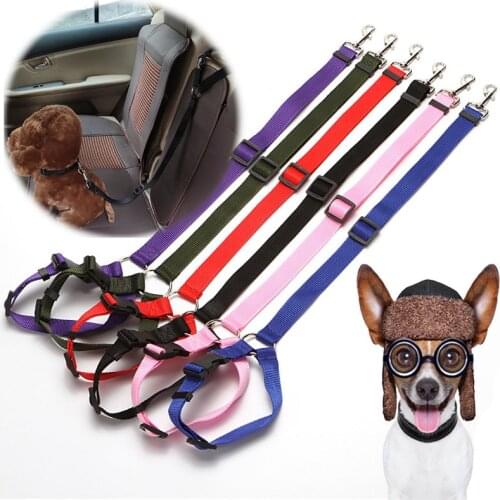 Pet Dog Car Safety Belt Adjustable Lead Leash Harness for Small Dogs Kitten Supplies Pet Accessories Puppy Seat Lead Leash