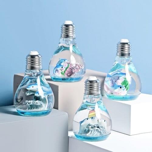 Mediterranean Style Marine Animal Light Bulb Flashing Ornaments Creative Micro Landscape Home Student Gift Decoration Ornaments