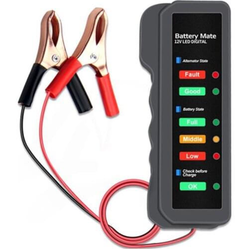 NST 12V Battery Tester - Test Car Battery Condition & Alternator Charging (LED Indication)
