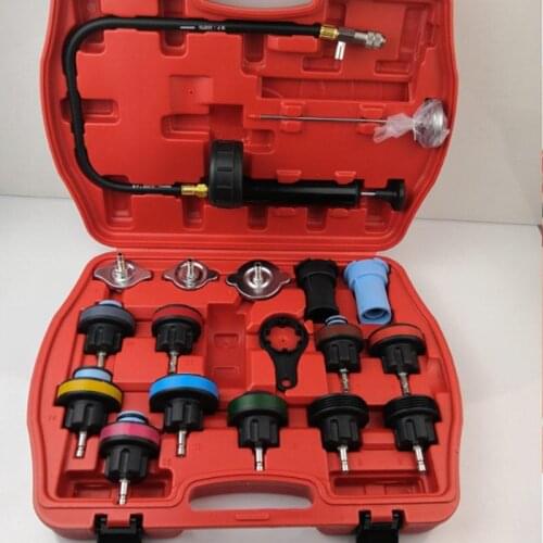 18Pcs/Set Radiator Pressure Tester Kit Car Water Tank Leak Detector Universal Car Part Accessories
