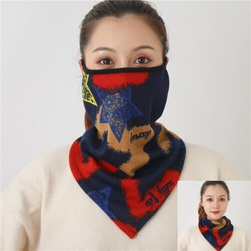 Women Winter Face Scarves Bandana Cotton Mask For Man Magic Neck Scarf Rings Headband Soft Warm Outdoor Cycling Mouth Cover