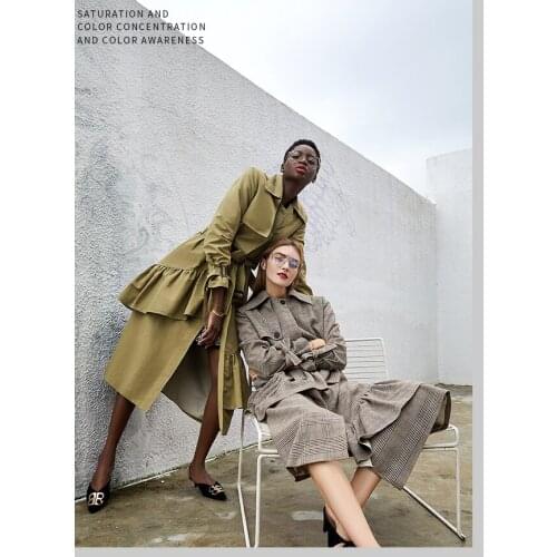 Trench coat 2021 spring & autumn Women X-long Trench fashion coat of cultivate morality long sleeve trench womens designed coat