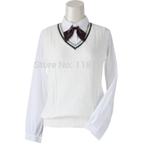 Women Green tea / brown color collar V-neck cotton vest