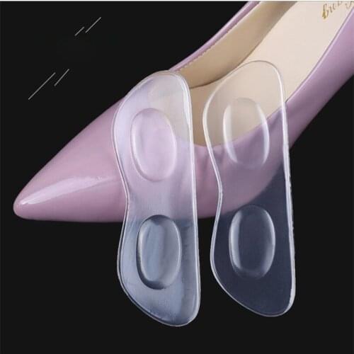 1Pair Transparent Silicone Gel Women Heel Inserts Protector Foot feet Care Shoe Insert Pad Insole Cushion Heel Protector