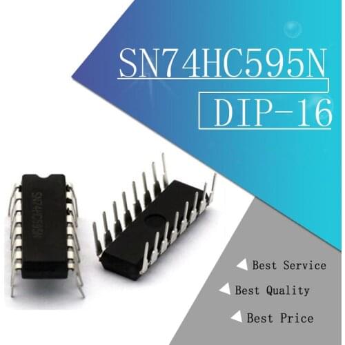 10PCS SN74HC595N 74HC595N 74HC595 DIP-16