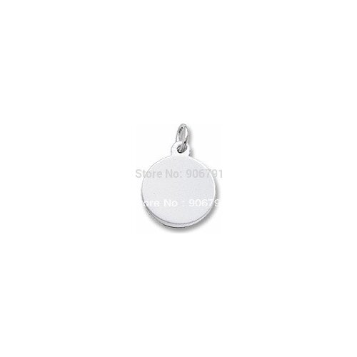 100pcs a lot rhodium plated disc charm jewelry