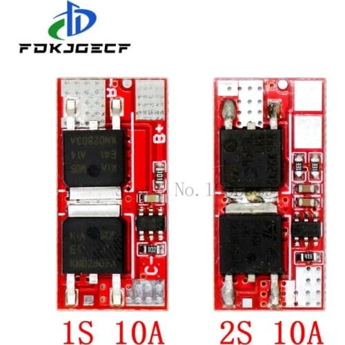 10A 1S 2S 4.2V PCB PCM BMS Charger Charging Module 18650 Li-ion Lipo 1S 2S BMS Lithium Battery Protection Circuit Board