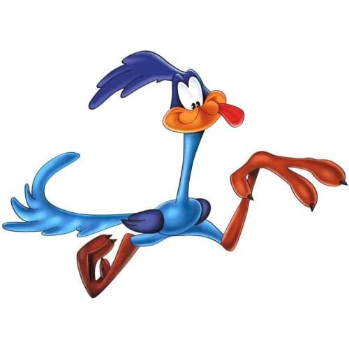 13 X 9.3cm for Pictures of Road Runner Waterproof Car Stickers Anime DIY Jdm Accessorie Scratch-proof Decalss for Fiat Stickers