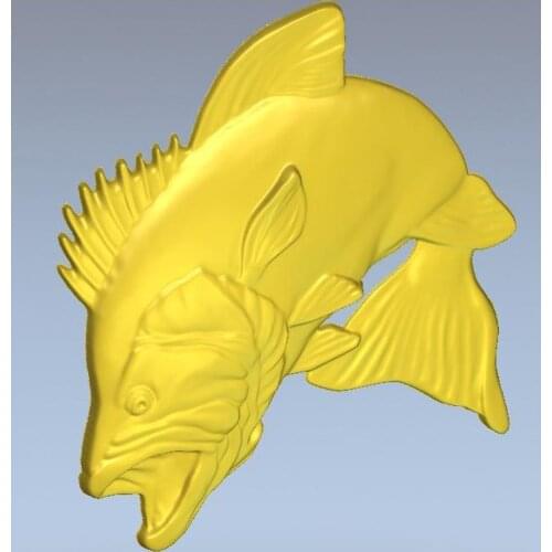 3d model relief for cnc in STL file format Fish_1
