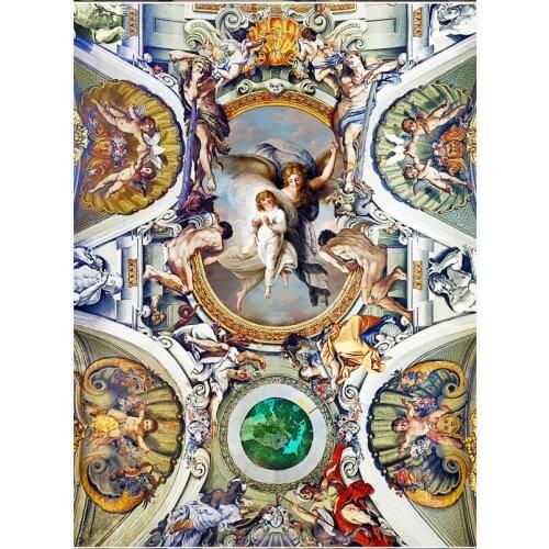Custom photo 3d ceiling murals wallpaper The advent of the goddess of fortune and angels 3d wall murals wallpaper for walls 3 d