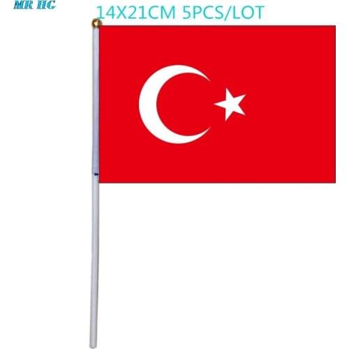 5PS/lot Hand flags with Pole 14*21CM of Angola Cote d'Ivoire Dominica Jordan Montenegro Philippines Puerto Rico Turkey Venezuela