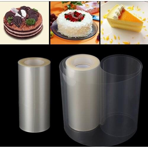 8cm 10cm Clear Cake Edge Wrap 10M/Roll PP Mousse Cake Collar Roll Decorating Surrounding Edge Dessert Baking Supplies