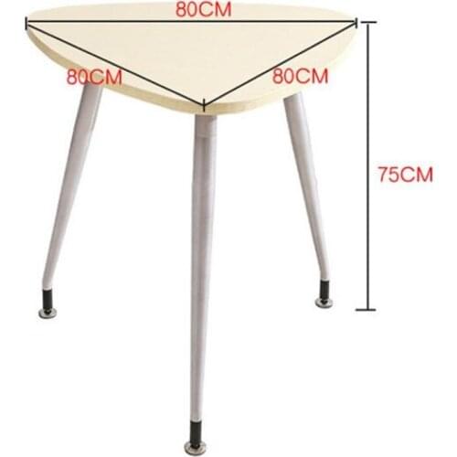 80*80*80*75CM Triangle Staff Meeting Table Conference Negotiation Reception Desk Laptop Computer Desk (Chair NOT Included)