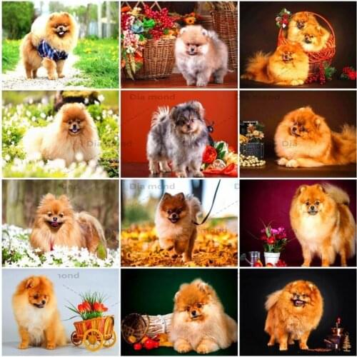 Diamond Painting Dog Cross Stitch Full Drill Handicraft Diamond Embroidery Animal Mosaic Rhinestones Decoration for Home