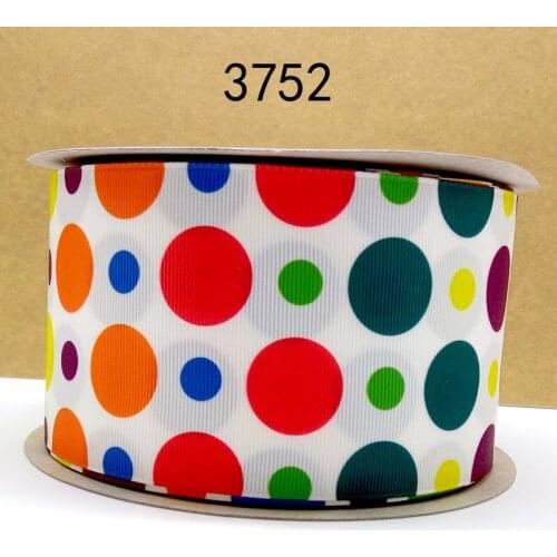 Free shipping 50 yard 75 mm 3" printed grosgrain ribbon 3752