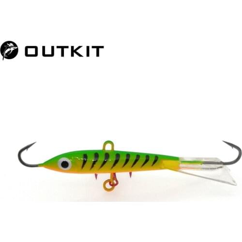 OUTKIT 1PCS Quality Winter Ice Jig 83mm 18.5g Fishing Lure Artificial Bait leurre Balancer for Fishing Carp Walleye Pike Perch