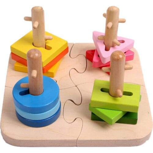 ELC wooden geometric assembling sorter toys children educational toys