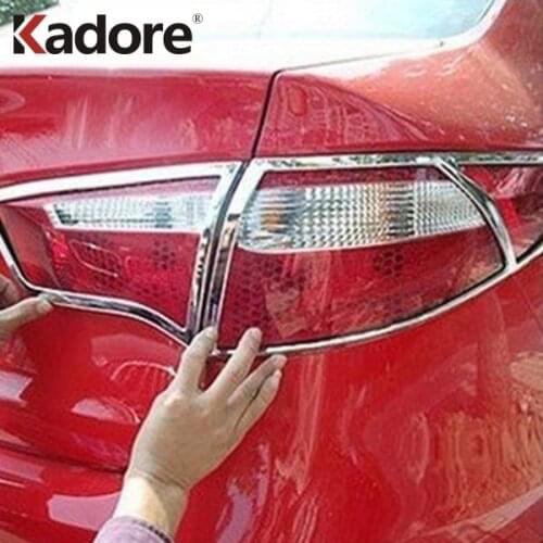 For KIA K2 Rio 2014 2013 2012 2011 Sedan Chrome Tail Light Lamp Hoods Frames Rear Light Cover Trim Exterior Accessories