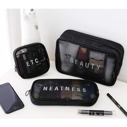 Travel Cosmetic Bag Women Zipper Make Up Transparent Makeup Case Organizer Storage Pouch Toiletry Beauty Wash Kit Bags Purse Bag