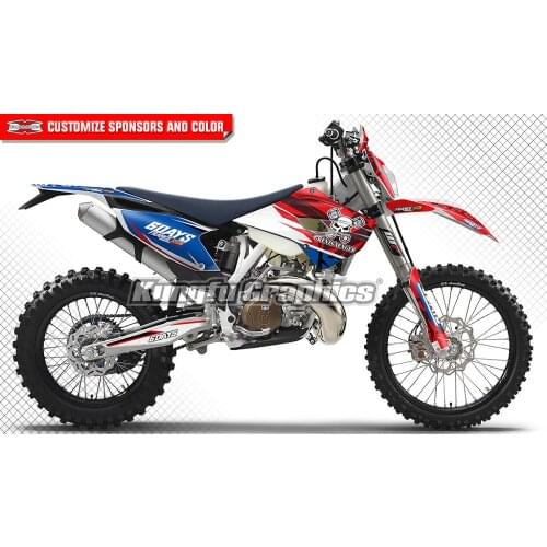 KUNGFU GRAPHICS Personalised Stickers Dirt Bike Decal Kit 6DAYS for Husqvarna TE FE TC FC 125 250 300 350 450 501 2014 2015 2016