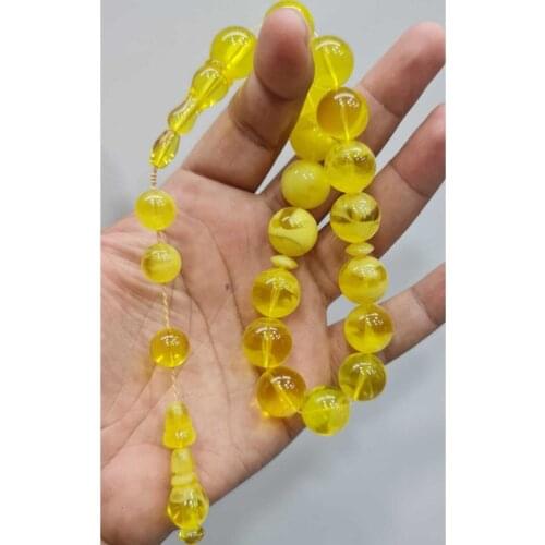 Islamic Tasbih Muslim Rosary Beads 33 Prayer Rosary For Men Bracelet For Men Accessory amber oltu amber stone Handmade Turkey