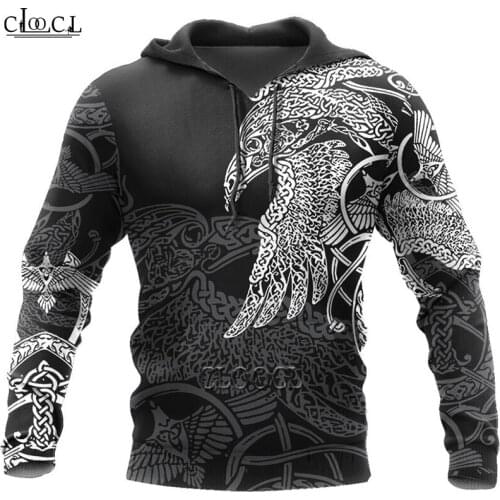 HX New Funny Viking Odin Style 3D Printed Oversized Hoodie Mens Autumn Long Sleeve Pullover Fashion Pattern Sport Hoodie