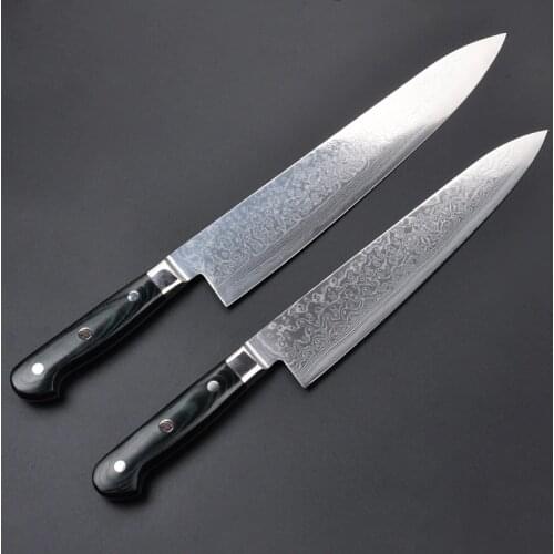 Kitchen Knife VG10 Damascus Gyuto Japanese Chefs Knife Stainless Steel Japan Knives Slicing Cutter with Micarta Handle Gift Box