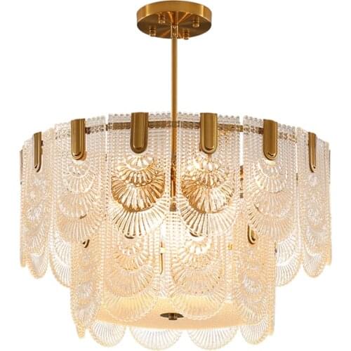 French Luxury Chandelier Living Room Postmodern Designer Villa Copper American Master Bedroom Dining Room Lamp
