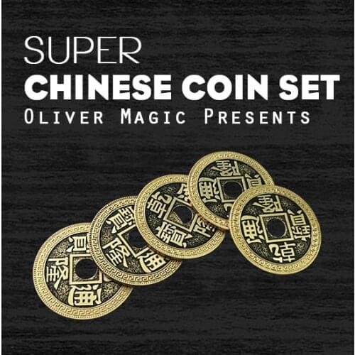 Super Chinese Coin Set (Qianlong, Morgan Size) by Oliver Magic Stage Close Up Magic Tricks Coin Appear Vanish Magie Gimmick Prop