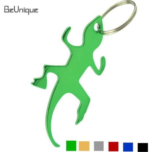Wall lizard Beer bottle opener with key chain hanging buckle keyring Animal shape Can Opener souvenir Business gift Custom logo