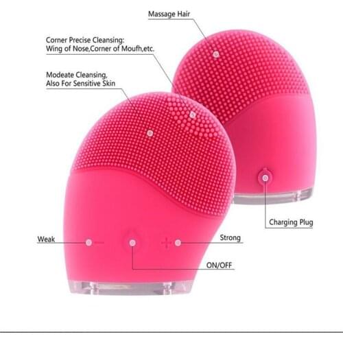 Brush Spa Rechargeble Silicone Electric Silicone Cleansing Face Massager Cleanser skin Vibration Vibrate Massage Waterproof