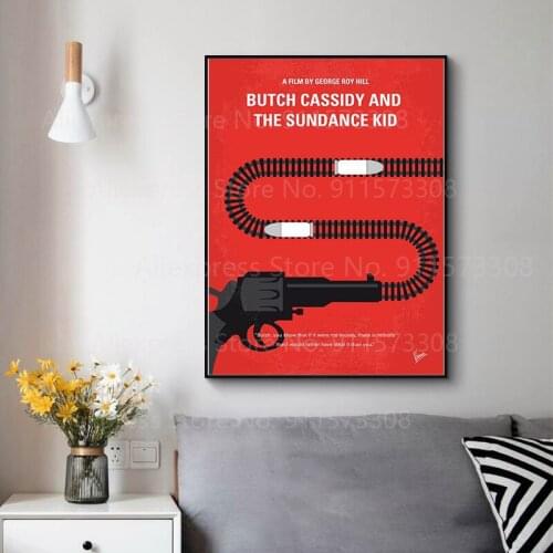 Posters and Prints Butch Cassidy and the Sundance Kid Movie Poster Wall Art Picture Canvas Painting Home Decor quadro cuadros