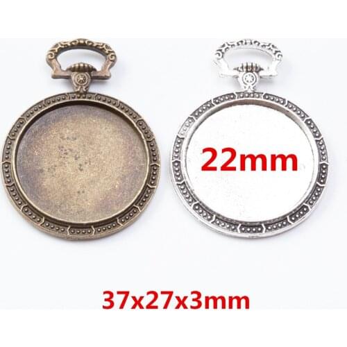 10 pieces of retro metal zinc alloy Frame inner diameter 22mm pendant for DIY handmade jewelry necklace making 7438