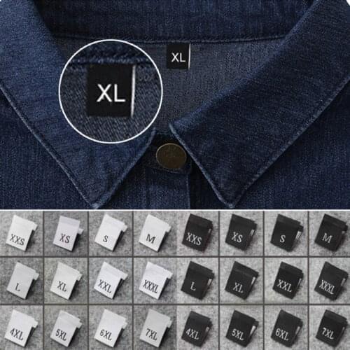 Custom Clothing Labels Branding Logo Sewing Labels Size Mark Clothing Handmade Labels Clothing Hats Shoes Jeans Accessories