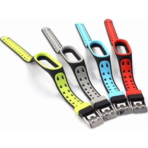 Silicone Strap for Xiaomi Mi Band 3 4 5 Two Color Bracelet Wristband Replacement Smart Watch Mi3 Miband 4 5 Sport Loop Watchband