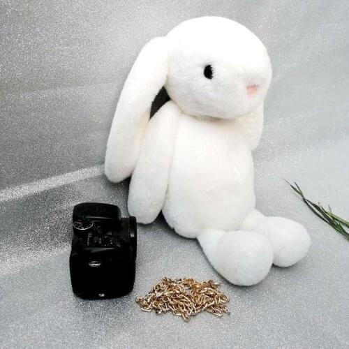 10 Colors Plush Rabbit Plush Backpack Soft Bunny Backpacks Rabbit Dolls Crossbody Bag Messenger Bag Fur Rabbit Bag for Girls