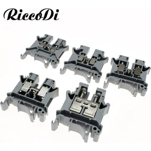 10Pcs UK-3N 5N 6N 10N 16 DIN Rail Universal Terminal Blocks Screw Type Replacement Phoenix Type