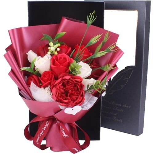 Preserved Everlasting Flower Bouquet Gift Box Bouquet Christmas New Year Birthday Valentines Day Gift For Mom Lover Girlfriend