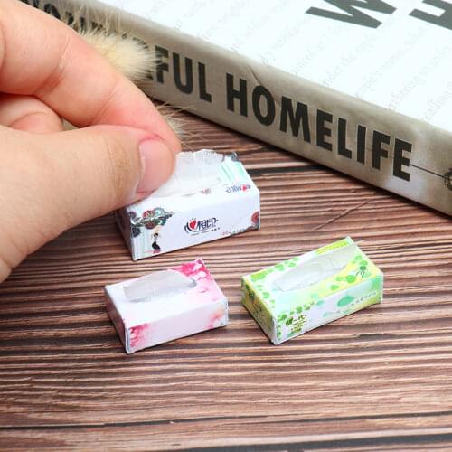 High Quality1/12 Dollhouse Miniature Accessories Mini Tissue With Box Simulation Furniture Tissue Toy Random New