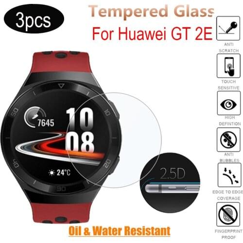 3pcs for Huawei Watch GT 2e 2E Tempered Glass Screen Protector 9H Scratch Proof Explosion-Proof Smartwatch Protective Glass