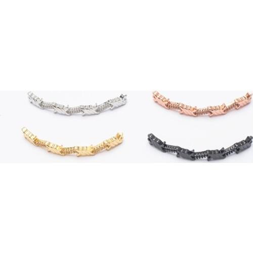6.6x50.8mm new Punk Style Simple Fashion Curve Connector DIY Ladies Earrings Bracelet accessories wholesale