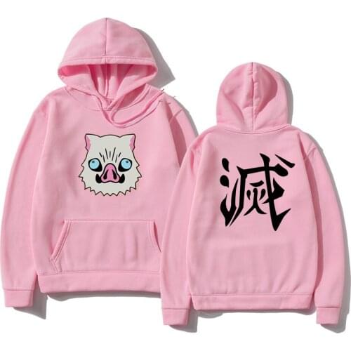 Mens Hoodies Sweatshirt 2020 Latest Japanses Anime Costume Demon Slayer Boar Mask Printing Hoodie Harajuku men Hooded Sweatshirt